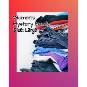 5 pc Mystery Box Bundle Clothing & Accessory Lot Set Pants Shirt Womens Large